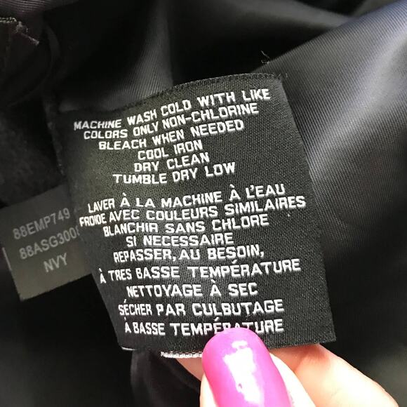 Navy Blue Ellen Tracy Raincoat - Picture 10 of 10